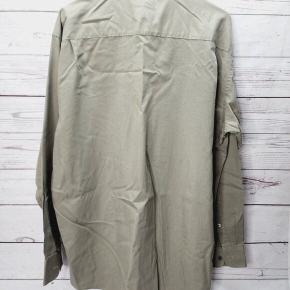 Claiborne Men's Long Sleeve Collared Button-Down Casual Shirt Beige Size Large - Picture 7 of 7
